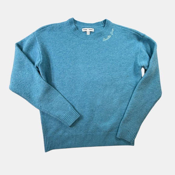 Crayola x Kohls Sweaters - Crayola x Kohl’s Sweater XS Blue “Breathe Deep” Crewneck Cozy Soft Pullover